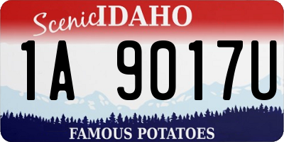 ID license plate 1A9017U