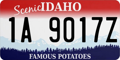 ID license plate 1A9017Z