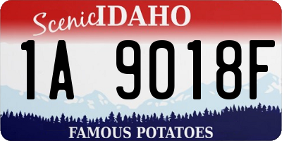 ID license plate 1A9018F