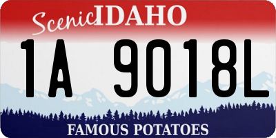 ID license plate 1A9018L