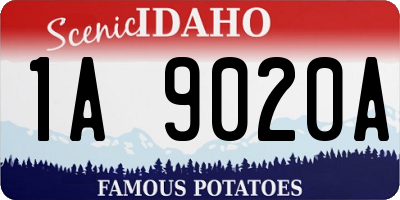 ID license plate 1A9020A