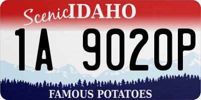 ID license plate 1A9020P