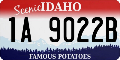 ID license plate 1A9022B