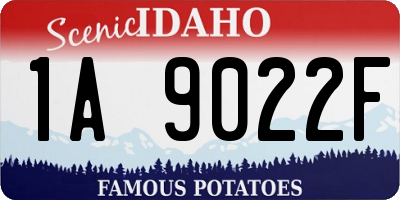 ID license plate 1A9022F