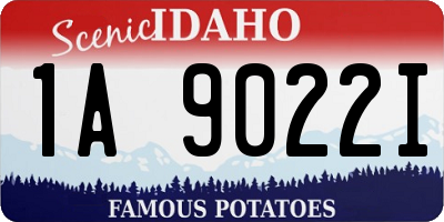 ID license plate 1A9022I