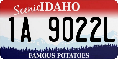 ID license plate 1A9022L
