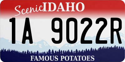 ID license plate 1A9022R
