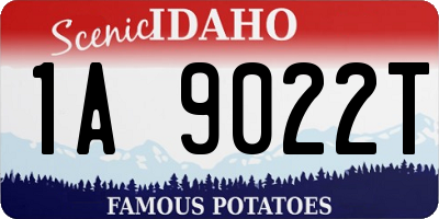 ID license plate 1A9022T