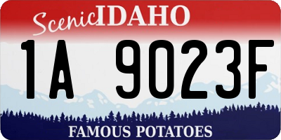 ID license plate 1A9023F