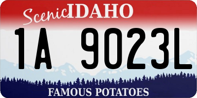 ID license plate 1A9023L