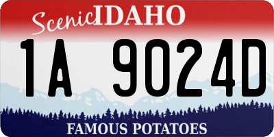 ID license plate 1A9024D