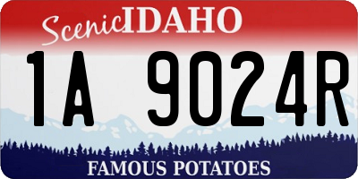 ID license plate 1A9024R