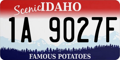 ID license plate 1A9027F