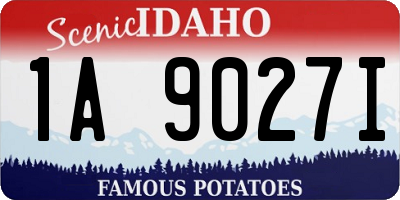 ID license plate 1A9027I