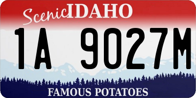 ID license plate 1A9027M