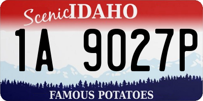 ID license plate 1A9027P