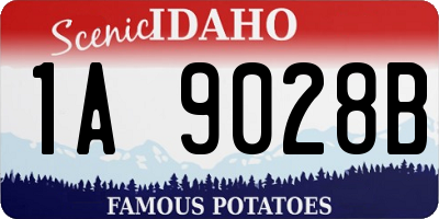 ID license plate 1A9028B