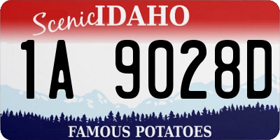 ID license plate 1A9028D