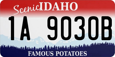 ID license plate 1A9030B