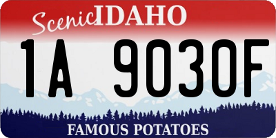 ID license plate 1A9030F