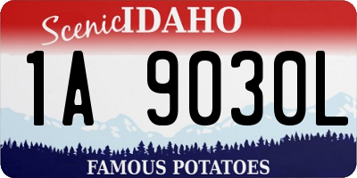 ID license plate 1A9030L