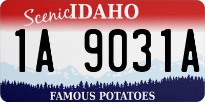 ID license plate 1A9031A