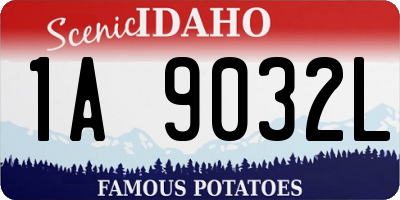 ID license plate 1A9032L