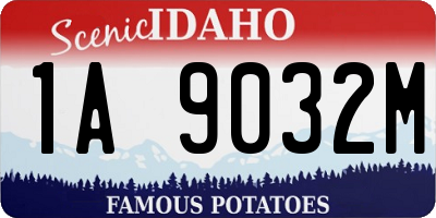 ID license plate 1A9032M