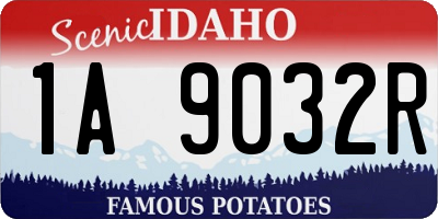 ID license plate 1A9032R