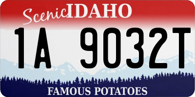 ID license plate 1A9032T