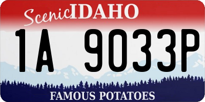 ID license plate 1A9033P
