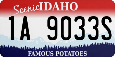 ID license plate 1A9033S