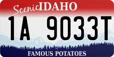 ID license plate 1A9033T