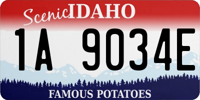 ID license plate 1A9034E