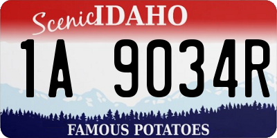 ID license plate 1A9034R