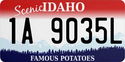 ID license plate 1A9035L