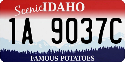 ID license plate 1A9037C