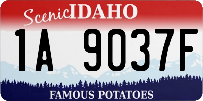 ID license plate 1A9037F
