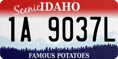 ID license plate 1A9037L
