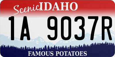 ID license plate 1A9037R