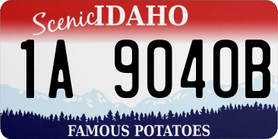 ID license plate 1A9040B