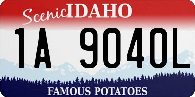 ID license plate 1A9040L