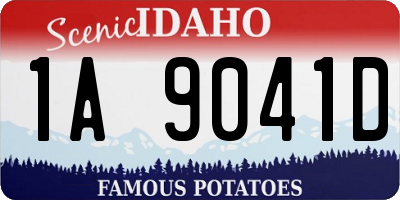 ID license plate 1A9041D