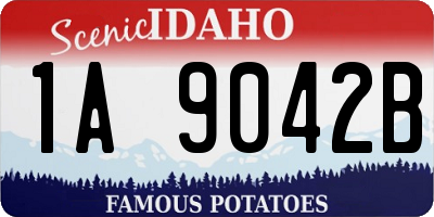 ID license plate 1A9042B
