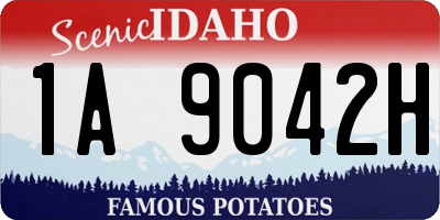 ID license plate 1A9042H