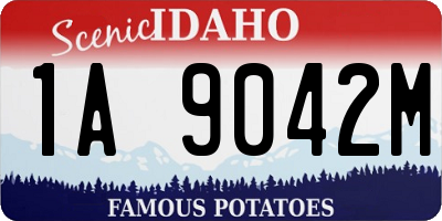 ID license plate 1A9042M