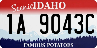ID license plate 1A9043C