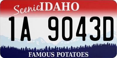 ID license plate 1A9043D