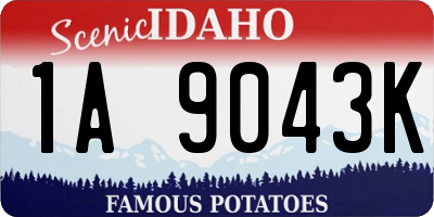 ID license plate 1A9043K