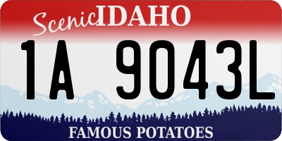 ID license plate 1A9043L